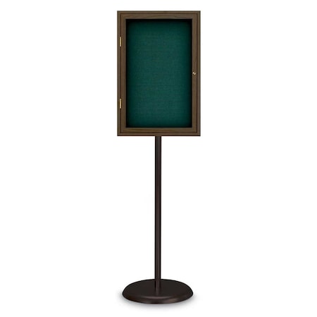 United Visual Products Corkboard, Triple Door, Radius Frame, 72x36", Bronze/Pearl UV7005-BRONZE-PEARL